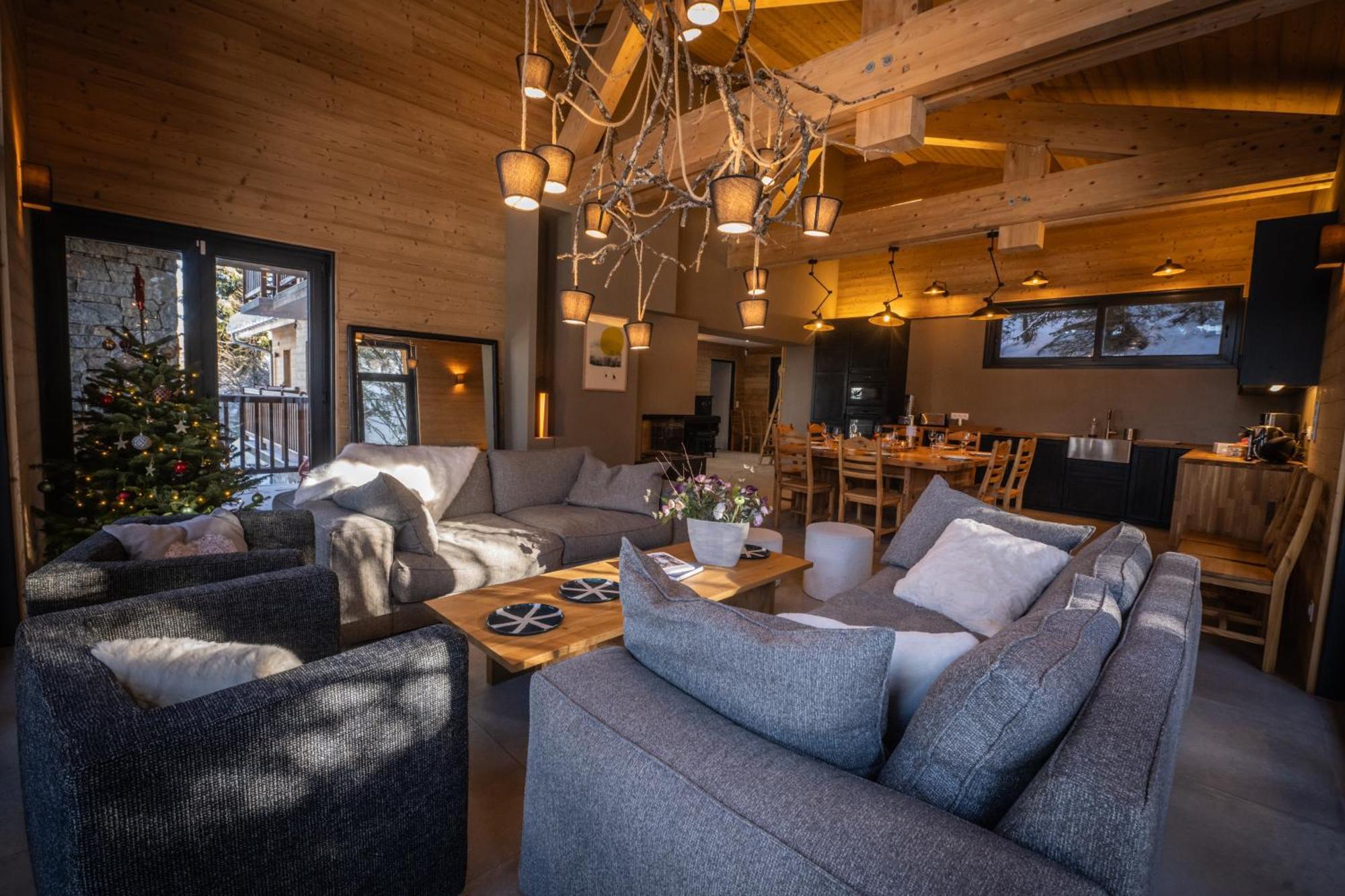 Chalet Du Bois Melay - Piscine - Proche Pistes - 15 Personnes La Plagne Luaran gambar